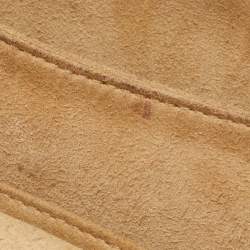 Pre Owned Fendi Kan I Medium Black/Brown Zucca Embossed Leather Shoulder Bag