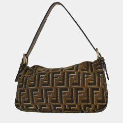 مملوكة مسبقًا Fendi Brown Canvas Zucca Baguette Handbag