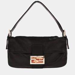 مملوكة مسبقًا Fendi Black Leather Baguette Handbag