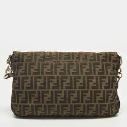 مملوكة مسبقًا Fendi Mia Flap Tobacco Zucca Canvas and Patent Leather Shoulder Bag