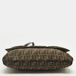 مملوكة مسبقًا Fendi Mia Flap Tobacco Zucca Canvas and Patent Leather Shoulder Bag