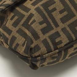 مملوكة مسبقًا Fendi Mia Flap Tobacco Zucca Canvas and Patent Leather Shoulder Bag