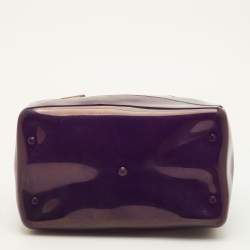 Pre Owned Furla Candy Dark Purple Rubber Satchel