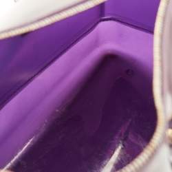 Pre Owned Furla Candy Dark Purple Rubber Satchel