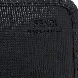 Pre Owned Fendi Black Leather Crayons Continental Wallet