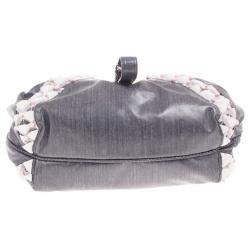 Pre Owned Fendi Grey Limited Edition Beaded Spy Bag