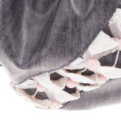 Pre Owned Fendi Grey Limited Edition Beaded Spy Bag