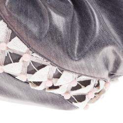 Pre Owned Fendi Grey Limited Edition Beaded Spy Bag