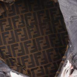 Pre Owned Fendi Grey Limited Edition Beaded Spy Bag