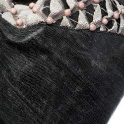 Pre Owned Fendi Grey Limited Edition Beaded Spy Bag