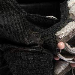 Pre Owned Fendi Grey Limited Edition Beaded Spy Bag