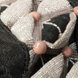 Pre Owned Fendi Grey Limited Edition Beaded Spy Bag