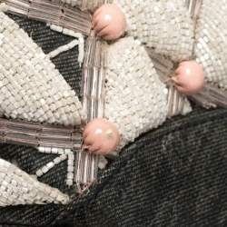 Pre Owned Fendi Grey Limited Edition Beaded Spy Bag