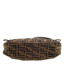 Pre Owned Fendi Tobacco Zucca Canvas B Bis Shoulder Bag 