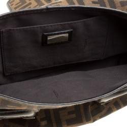 Pre Owned Fendi Tobacco Zucca Canvas B Bis Shoulder Bag 