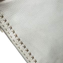 Fendi Ivory Selleria Leather Small Oyster Hobo