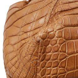 Fendi Brown Crocodile Spy Hobo