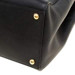 Pre Owned Fendi Black Leather Medium 2jours Tote