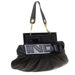 Fendi Black Leather To You Convertible Shoulder Bag
