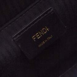 Pre Owned Fendi Black Textured Leather Small Demi Jour Top Handle Bag