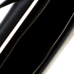 Pre Owned Fendi Black Textured Leather Small Demi Jour Top Handle Bag