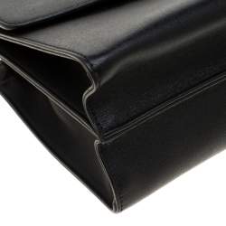 Pre Owned Fendi Black Textured Leather Small Demi Jour Top Handle Bag