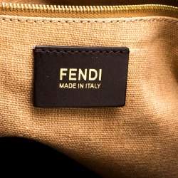 Pre Owned Fendi Red Leather Large Claudia Shoulder Bag 