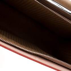 Pre Owned Fendi Tri Color Textured Leather Small Demi Jour Top Handle Bag