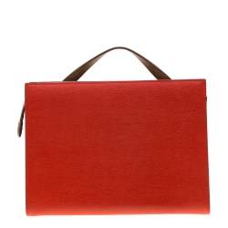 Pre Owned Fendi Tri Color Textured Leather Small Demi Jour Top Handle Bag