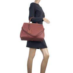 Pre Owned Fendi Old Rose Leather Medium 2jours Tote