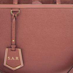 Pre Owned Fendi Old Rose Leather Medium 2jours Tote