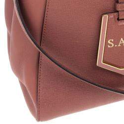 Pre Owned Fendi Old Rose Leather Medium 2jours Tote