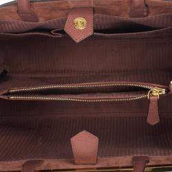 Pre Owned Fendi Old Rose Leather Medium 2jours Tote