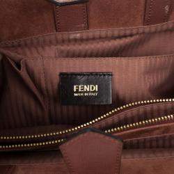 Pre Owned Fendi Old Rose Leather Medium 2jours Tote