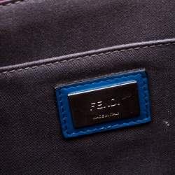 Pre Owned Fendi Tri Color Textured Leather Small Demi Jour Tote