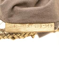 Pre Owned Fendi Gold Holographic Textured Leather Spy Bag