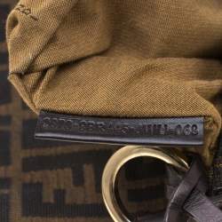 Pre Owned Fendi Tobacco Zucca Canvas Small Chef Shoulder Bag