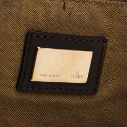 Pre Owned Fendi Tobacco Zucca Canvas Small Chef Shoulder Bag