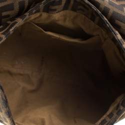 Pre Owned Fendi Tobacco Zucca Canvas Small Chef Shoulder Bag