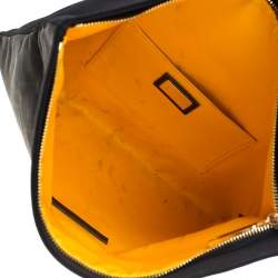 Pre Owned Fendi Black Zucca Fabric Fold Over Clutch 