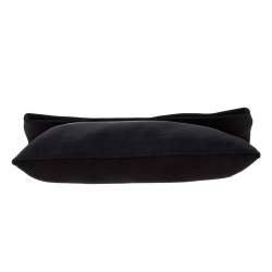 Pre Owned Fendi Black Zucca Fabric Fold Over Clutch 