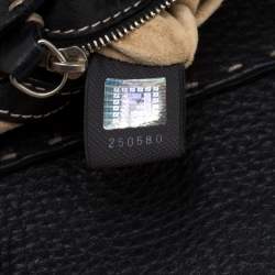 Pre Owned Fendi Black Leather Selleria Shoulder Bag