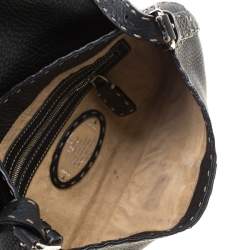 Pre Owned Fendi Black Leather Selleria Shoulder Bag