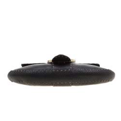 Pre Owned Fendi Black Leather Selleria Shoulder Bag