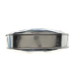 Pre Owned Fendi Silver Patent Leather B Bis Shoulder Bag