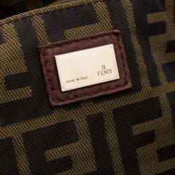 Pre Owned Fendi Dark Brown Pebbled Leather Spy Bag