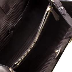 Pre Owned Fendi Dark Brown Leather Medium 2jours Tote