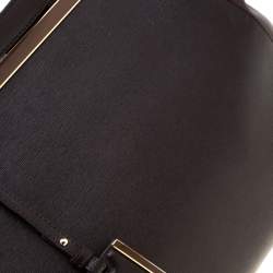 Pre Owned Fendi Dark Brown Leather Medium 2jours Tote