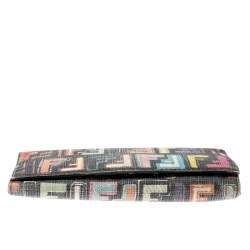 Pre Owned Fendi Multicolor Zucca Coated Canvas Wallet