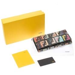 Pre Owned Fendi Multicolor Zucca Coated Canvas Wallet